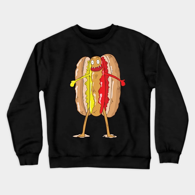 Funny Hotdog Crewneck Sweatshirt by dieEinsteiger